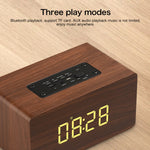 Subwoofer Bluetooth in Legno con Orologio e TF Card