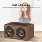 Subwoofer Bluetooth in Legno con Orologio e TF Card