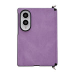 Custodia per telefono in pelle di agnello con morsetto laterale e asse centrale, For Galaxy Z Fold8 5G