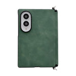 Custodia per telefono in pelle di agnello con morsetto laterale e asse centrale, For Galaxy Z Fold8 5G