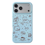 Custodia ibrida TPU 2 in 1 con motivo graffiti per iPhone 16 e 17