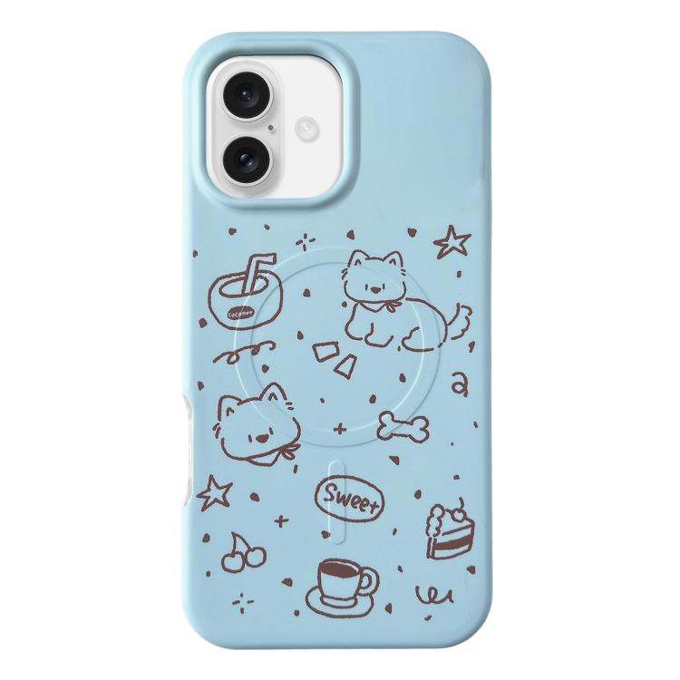 Custodia ibrida TPU 2 in 1 con motivo graffiti per iPhone 16 e 17