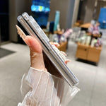 Custodia per telefono con cinturino e chiusura magnetica a clip laterale, con texture a guscio perlato e chiusura a bracciale., For Galaxy Z Fold8 5G