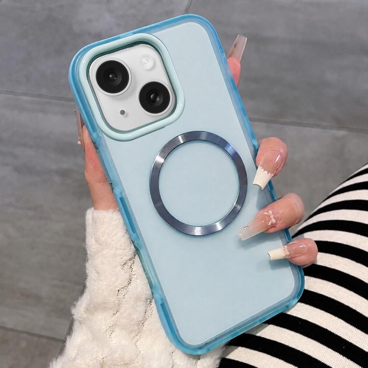 Custodia magnetica per telefono traslucida opaca bicolore, For iPhone 14 / 13, For iPhone 14 Pro, For iPhone 14 Pro Max