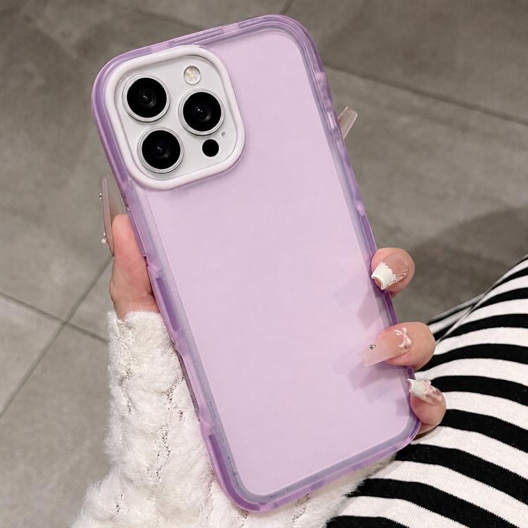 Custodia per telefono traslucida opaca bicolore, For iPhone 16 Pro Max, For iPhone 16 Pro, For iPhone 16