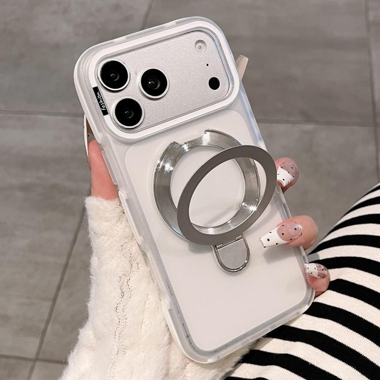 Custodia per telefono bicolore traslucida opaca con supporto, For iPhone 17 Pro Max, For iPhone 17 Pro, For iPhone 17