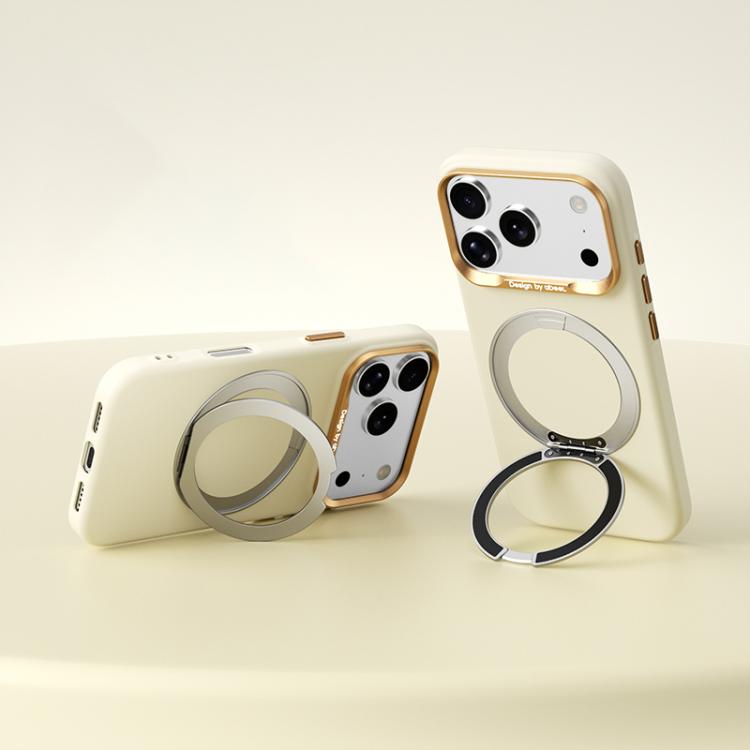 Custodia magnetica in silicone liquido con supporto per iPhone 18 Pro e 18 Pro