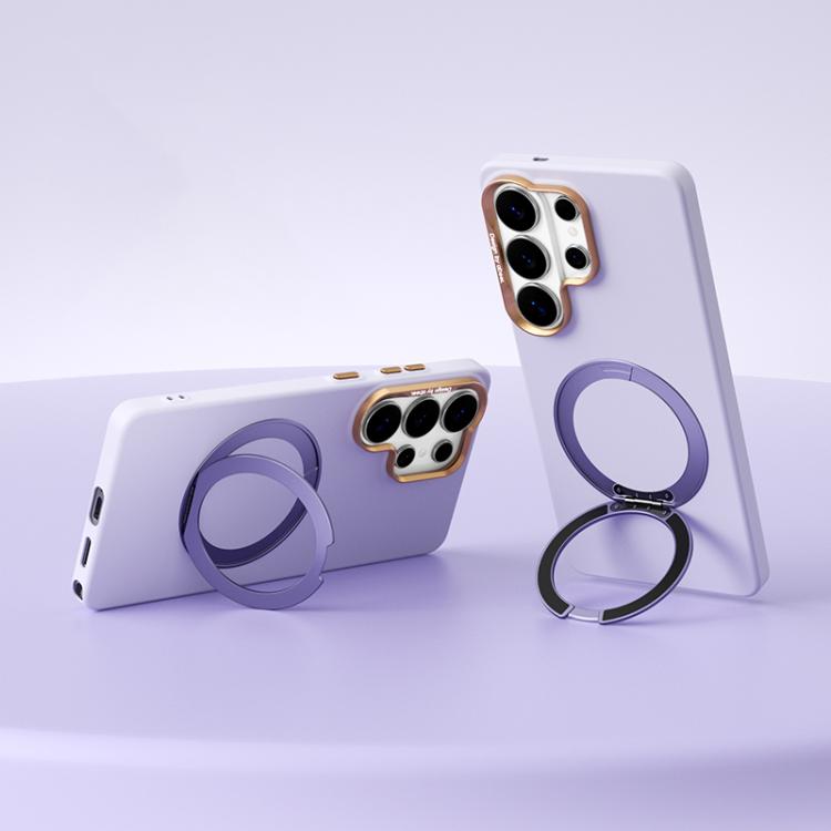 Custodia per telefono ABEEL in silicone liquido magnetico, leggera e impercettibile al tatto, con supporto., For Galaxy S26 Ultra 5G, For Galaxy S26 5G, For Galaxy S25 5G, For Galaxy S25 Ultra 5G