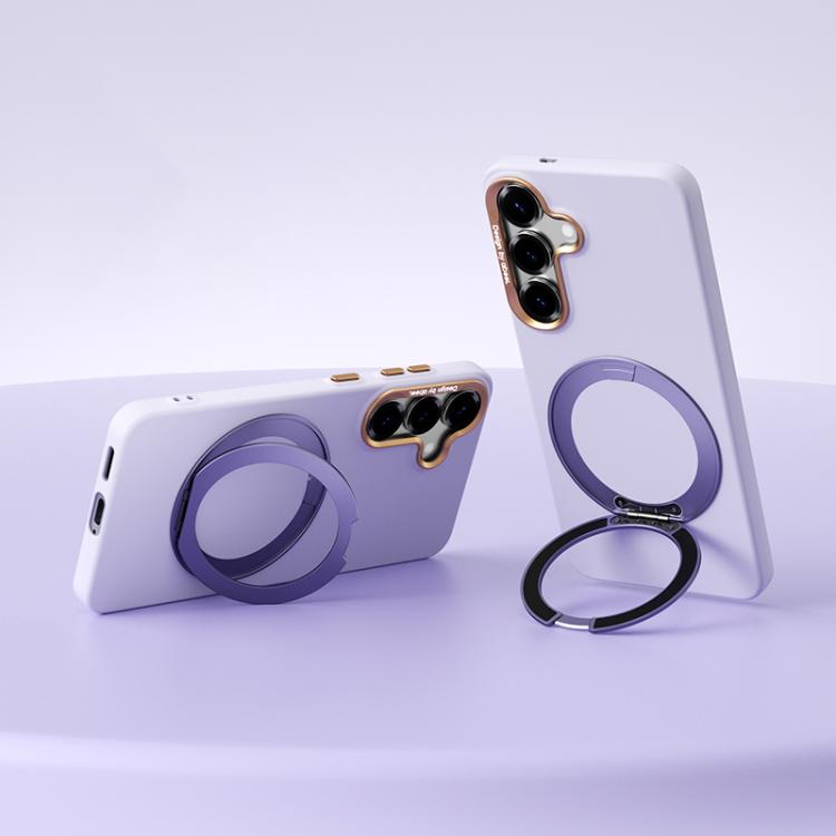 Custodia per telefono ABEEL in silicone liquido magnetico, leggera e impercettibile al tatto, con supporto., For Galaxy S26 Ultra 5G, For Galaxy S26 5G, For Galaxy S25 5G, For Galaxy S25 Ultra 5G