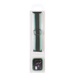 Set composto da cinturino regolabile in nylon intrecciato a righe e custodia per orologio., For Apple Watch Series 9 / 8 / 7 41mm