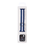 Set composto da cinturino regolabile in nylon intrecciato a righe e custodia per orologio., For Apple Watch Series 9 / 8 / 7 45mm