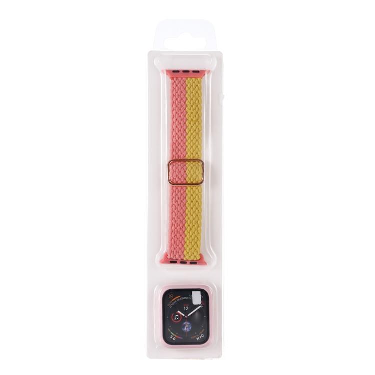 Set composto da cinturino regolabile in nylon intrecciato a righe e custodia per orologio., For Apple Watch Ultra 3 / 2 / 1 Ultra 49mm