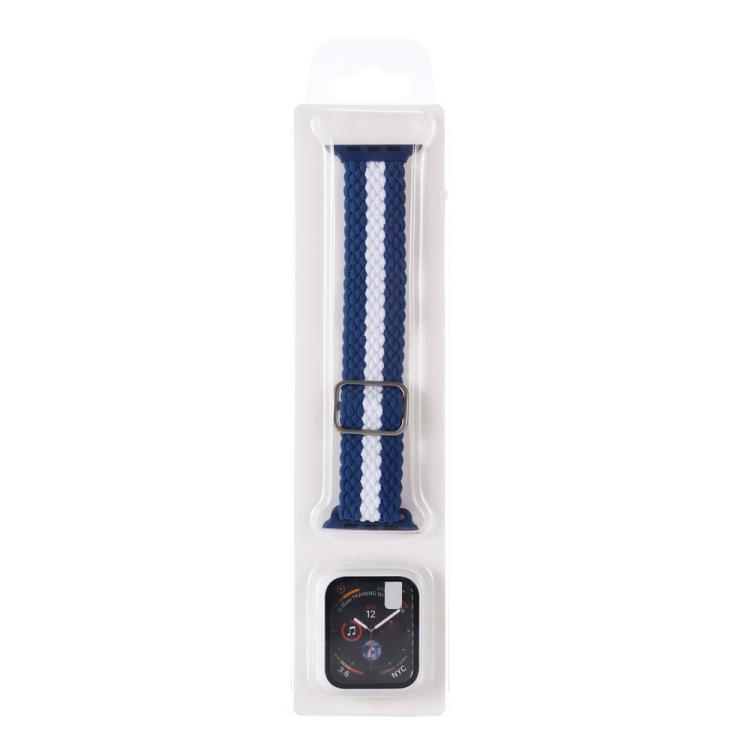 Set composto da cinturino regolabile in nylon intrecciato a righe e custodia per orologio., For Apple Watch Ultra 3 / 2 / 1 Ultra 49mm