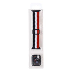 Set composto da cinturino regolabile in nylon intrecciato a righe e custodia per orologio., For Apple Watch Ultra 3 / 2 / 1 Ultra 49mm