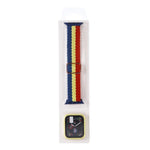 Set composto da cinturino regolabile in nylon intrecciato a righe e custodia per orologio., For Apple Watch Series 11 / 10 46mm