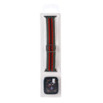Set composto da cinturino regolabile in nylon intrecciato a righe e custodia per orologio., For Apple Watch Series 11 / 10 46mm