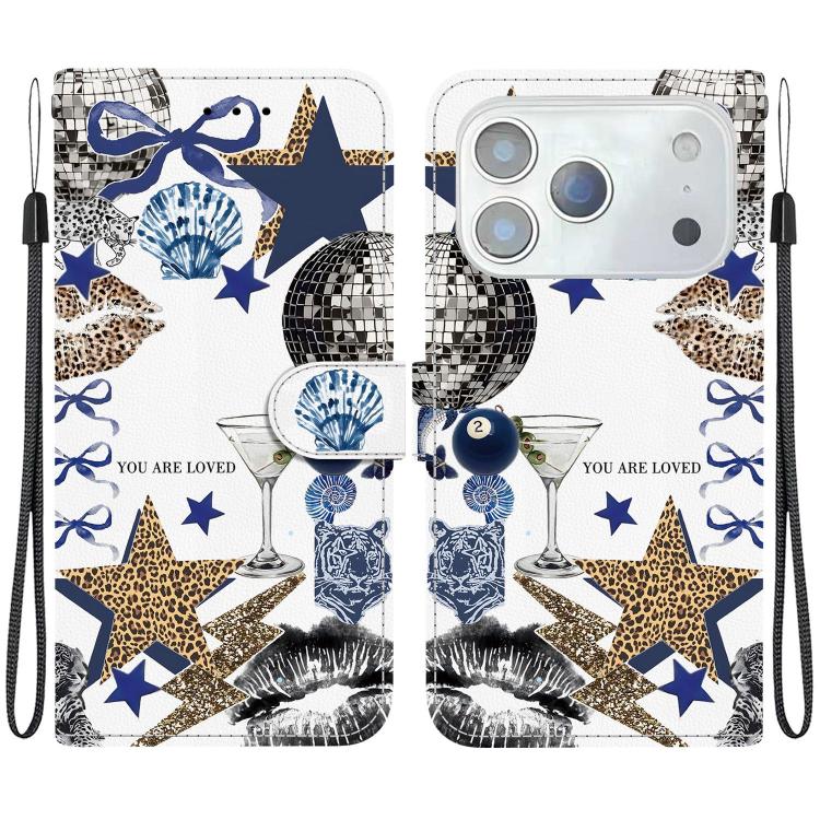 Custodia per telefono in ecopelle con texture cristallina, For iPhone 18 Pro, For iPhone 18 Pro Max