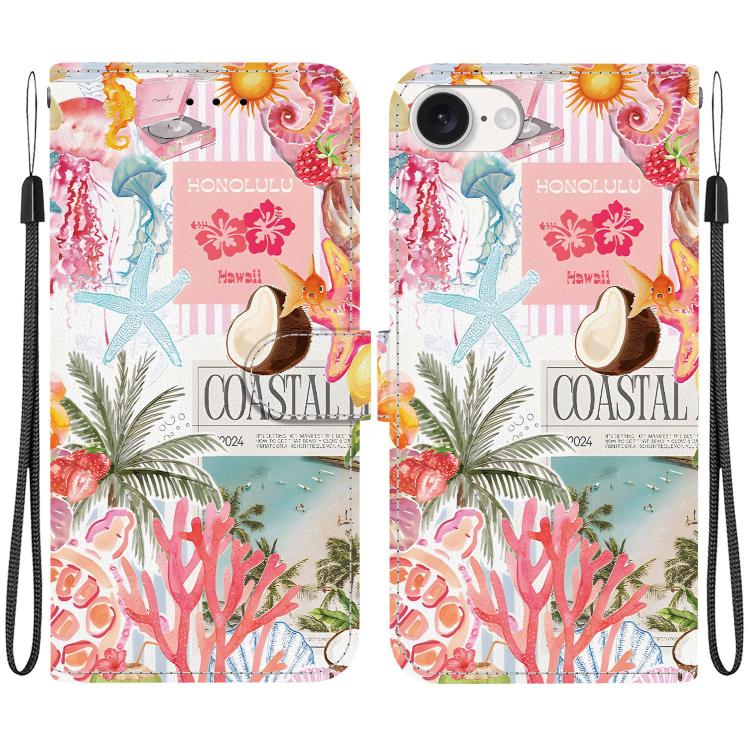 Custodia per telefono in ecopelle con texture cristallina, For iPhone 17e / 16e, For iPhone 17 Pro Max