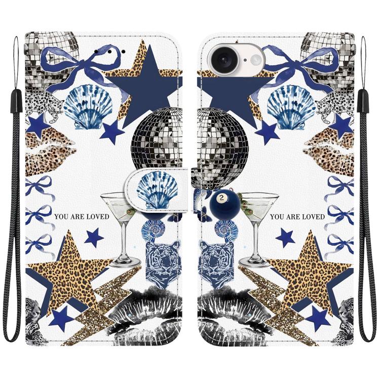 Custodia per telefono in ecopelle con texture cristallina, For iPhone 17e / 16e, For iPhone 17 Pro Max