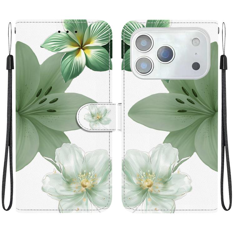 Custodia per telefono in ecopelle con texture cristallina, For iPhone 17 Pro, For iPhone 17