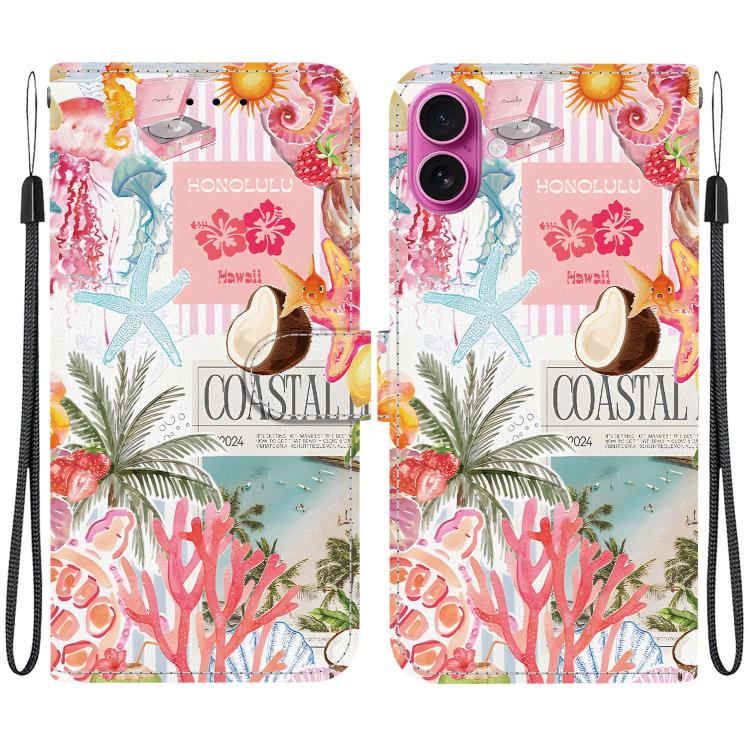 Custodia per telefono in ecopelle con texture cristallina, For iPhone 17 Pro, For iPhone 17