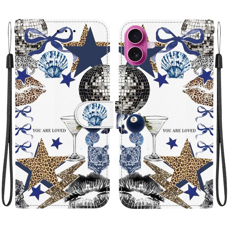 Custodia per telefono in ecopelle con texture cristallina, For iPhone 17 Pro, For iPhone 17