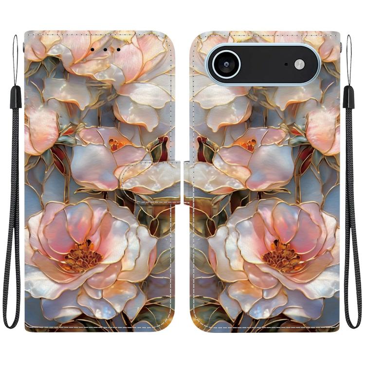Custodia per telefono in ecopelle con texture cristallina, For iPhone Air, For iPhone 16 Pro Max