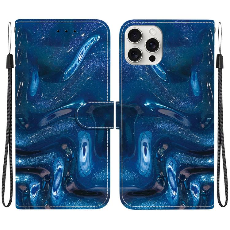 Custodia per telefono in ecopelle con texture cristallina, For iPhone 16 Pro, For iPhone 16 Plus