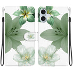 Custodia per telefono in ecopelle con texture cristallina, For iPhone 16 Pro, For iPhone 16 Plus
