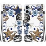 Custodia per telefono in ecopelle con texture cristallina, For iPhone 16 Pro, For iPhone 16 Plus