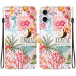 Custodia per telefono in ecopelle con texture cristallina, For iPhone 16, For iPhone 15 Pro Max