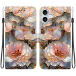 Custodia per telefono in ecopelle con texture cristallina, For iPhone 16, For iPhone 15 Pro Max