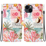 Custodia per telefono in ecopelle con texture cristallina, For iPhone 15 Pro, For iPhone 15 Plus