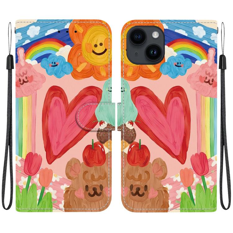 Custodia per telefono in ecopelle con texture cristallina, For iPhone 15 Pro, For iPhone 15 Plus