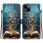 Custodia per telefono in ecopelle con texture cristallina, For iPhone 15, For iPhone 14 Plus