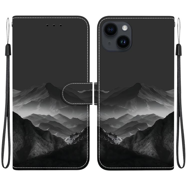 Custodia per telefono in ecopelle con texture cristallina, For iPhone 15, For iPhone 14 Plus