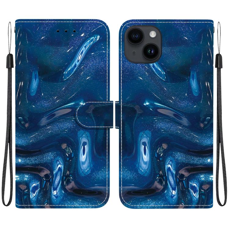 Custodia per telefono in ecopelle con texture cristallina, For iPhone 14, For iPhone 14 Pro