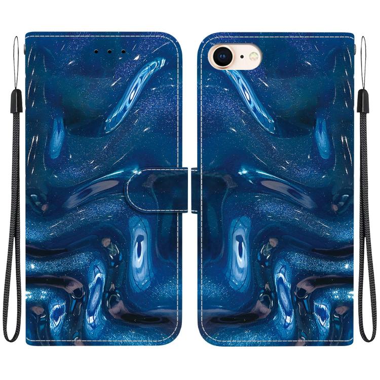 Custodia per telefono in ecopelle con texture cristallina, For iPhone 14 Pro Max, For iPhone SE 2022 / SE 2020 / 7 / 8