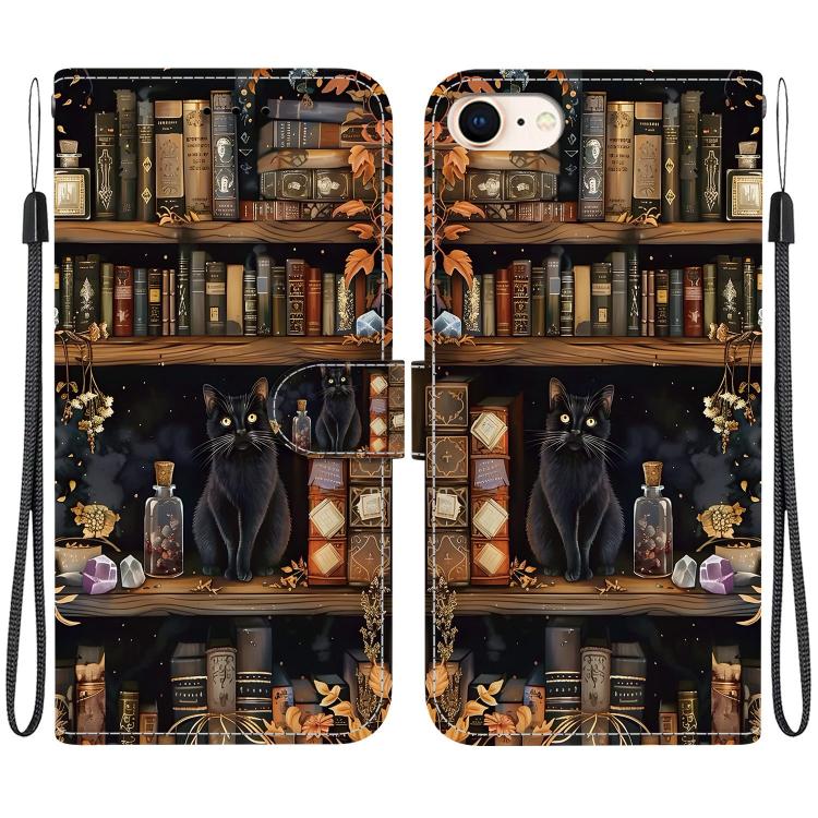 Custodia per telefono in ecopelle con texture cristallina, For iPhone 14 Pro Max, For iPhone SE 2022 / SE 2020 / 7 / 8