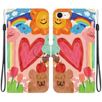Custodia per telefono in ecopelle con texture cristallina, For iPhone 14 Pro Max, For iPhone SE 2022 / SE 2020 / 7 / 8