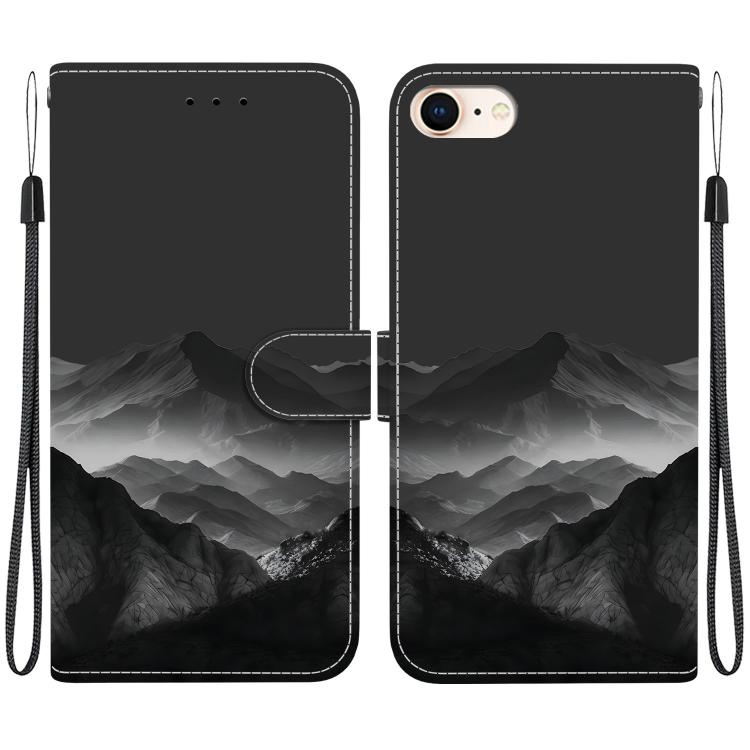 Custodia per telefono in ecopelle con texture cristallina, For iPhone 14 Pro Max, For iPhone SE 2022 / SE 2020 / 7 / 8