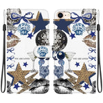 Custodia per telefono in ecopelle con texture cristallina, For iPhone 14 Pro Max, For iPhone SE 2022 / SE 2020 / 7 / 8