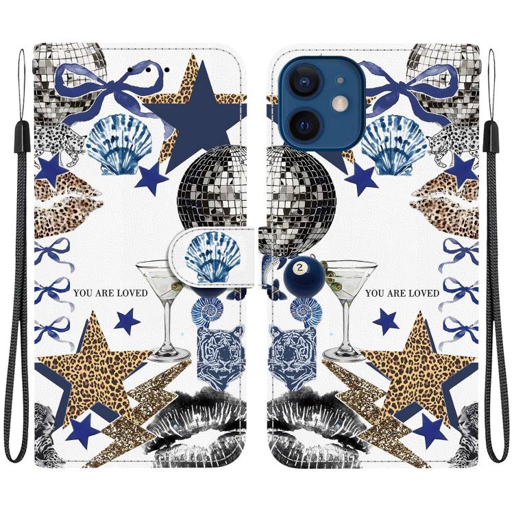 Custodia per telefono in ecopelle con texture cristallina, For iPhone 12 mini, For iPhone 11 Pro Max