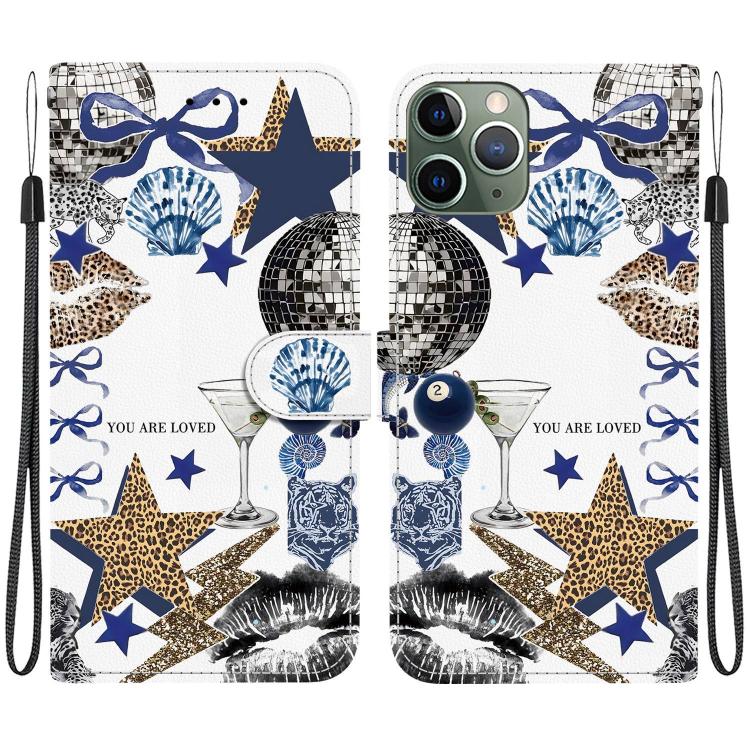 Custodia per telefono in ecopelle con texture cristallina, For iPhone 12 mini, For iPhone 11 Pro Max