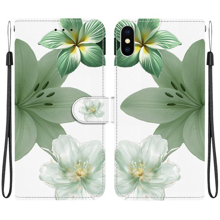 Custodia per telefono in ecopelle con texture cristallina, For iPhone X / XS, For iPhone XR