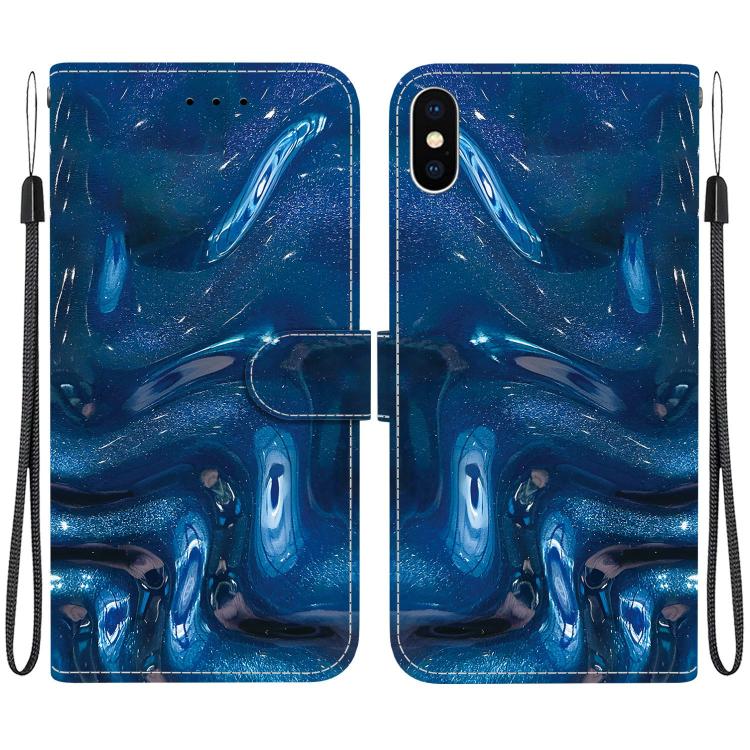 Custodia per telefono in ecopelle con texture cristallina, For iPhone X / XS, For iPhone XR