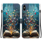 Custodia per telefono in ecopelle con texture cristallina, For iPhone X / XS, For iPhone XR