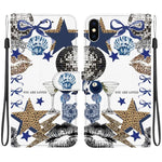 Custodia per telefono in ecopelle con texture cristallina, For iPhone X / XS, For iPhone XR