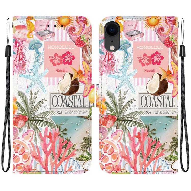 Custodia per telefono in ecopelle con texture cristallina, For iPhone X / XS, For iPhone XR