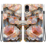 Custodia per telefono in ecopelle con texture cristallina, For iPhone X / XS, For iPhone XR